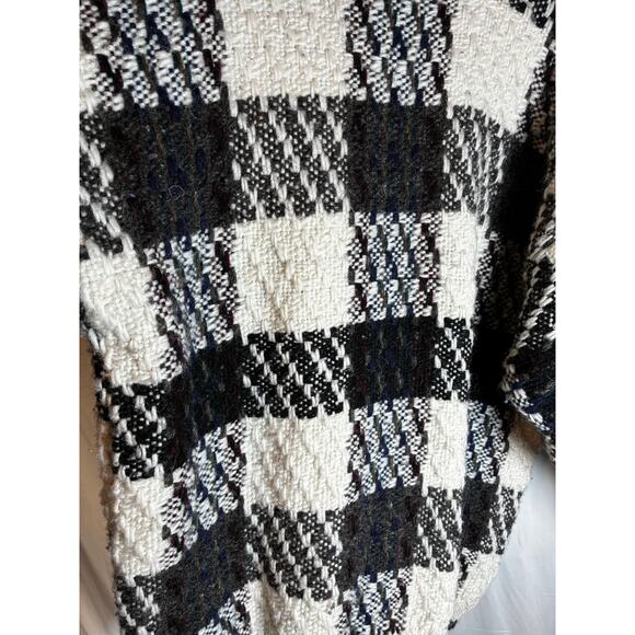Otavalo Native American Wool L Hand Made in Ecuador Cardigan Chunky Knit - Picture 6 of 8